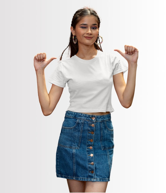 Crystal White Croptop