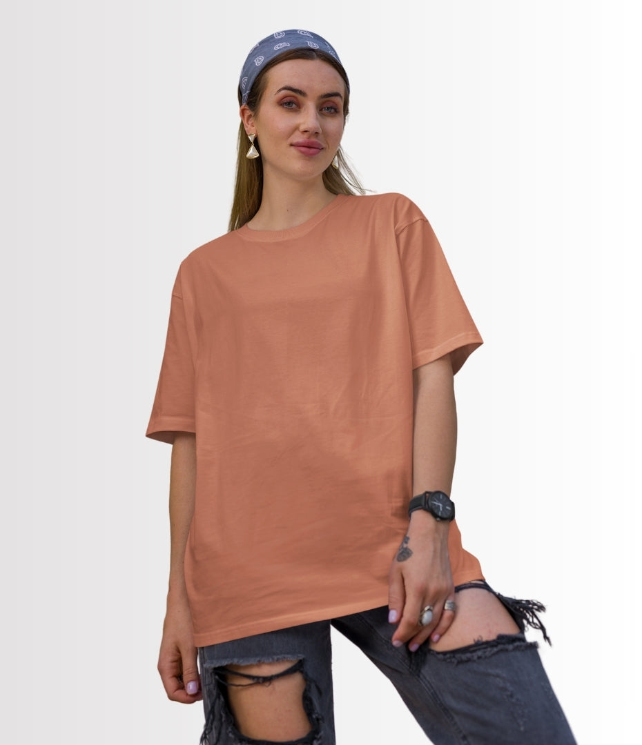Tropical Coral Oversized T-Shirt