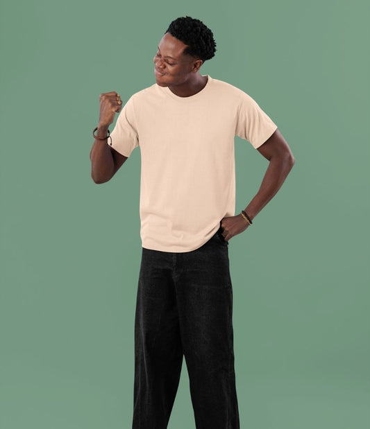 Dusky Apricot Cotton T-Shirt