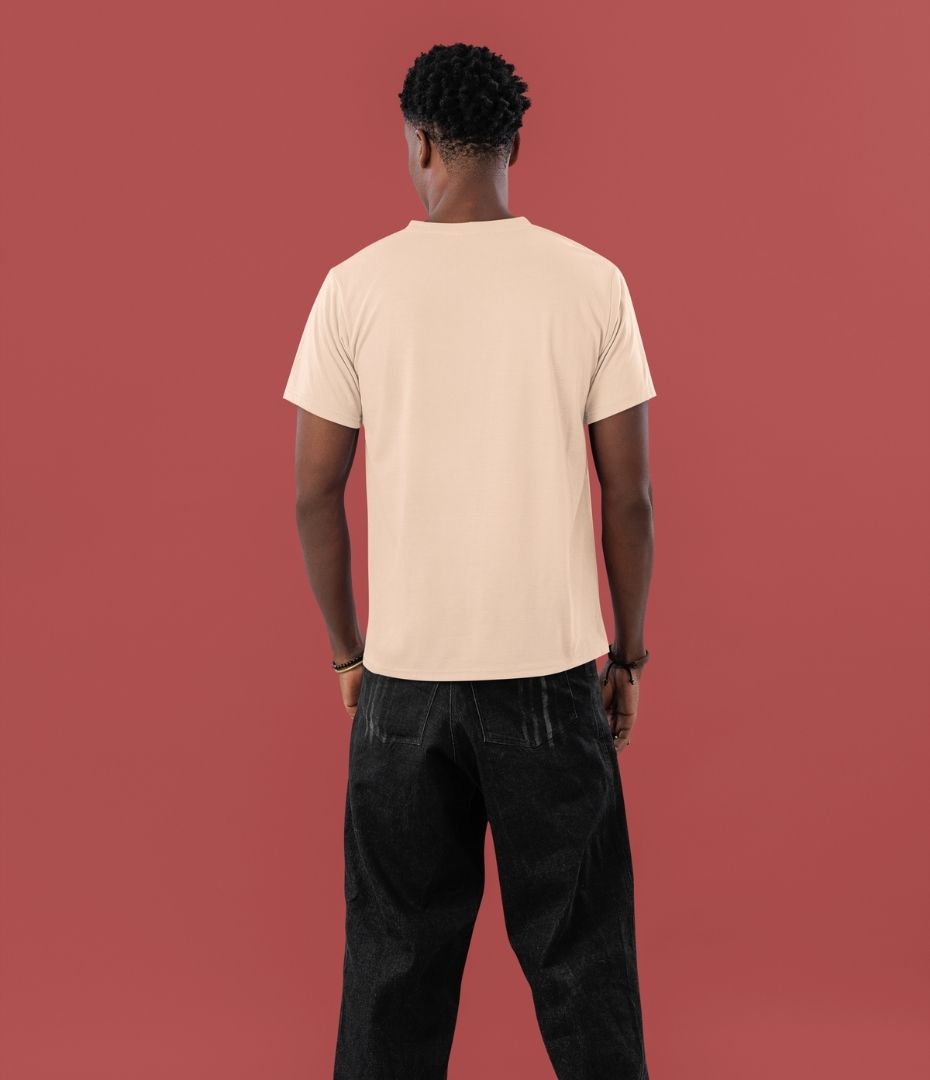 Dusky Apricot Cotton T-Shirt