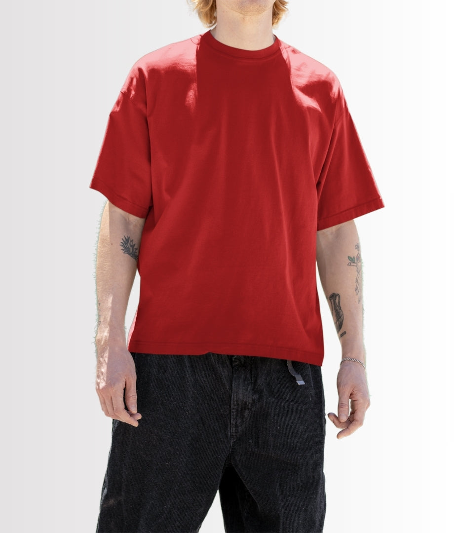 Fiery Scarlet Oversized T-Shirt