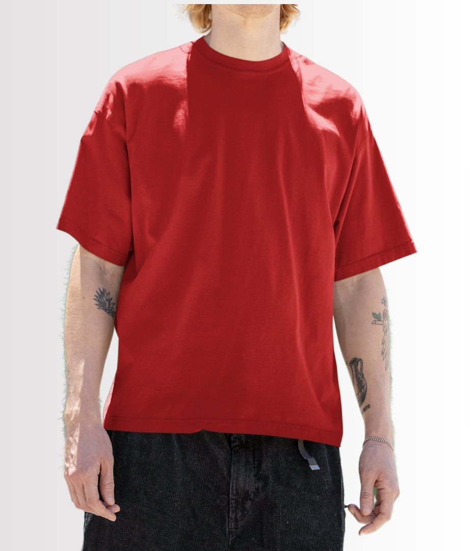 Fiery Scarlet Oversized T-Shirt