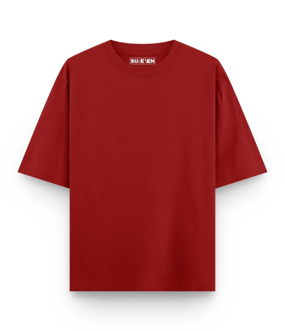 Fiery Scarlet Oversized T-Shirt