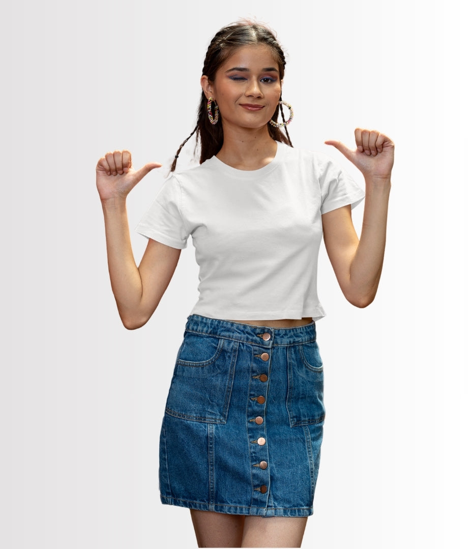 Crystal White Croptop