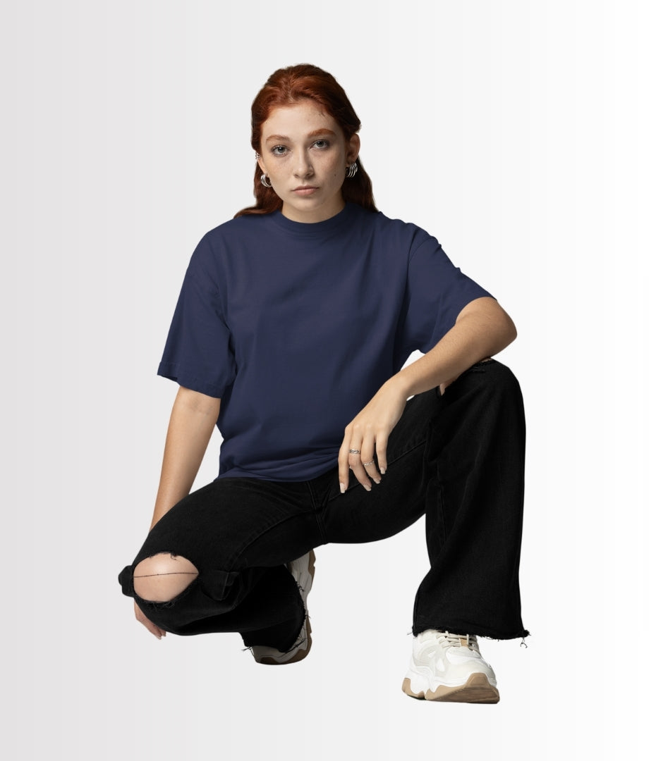 Nautical Navy Oversized T-Shirt