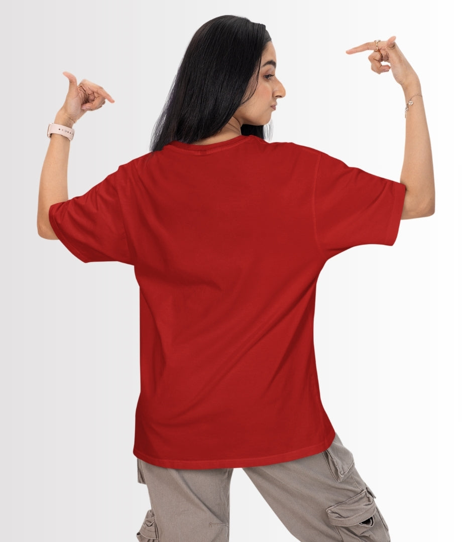 Scarlet Bloom Oversized T-Shirt